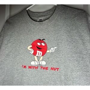 Vintage Y2k M&M Candy "I'm With The Nut" Graphic T-Shirt Size Mens XXL
